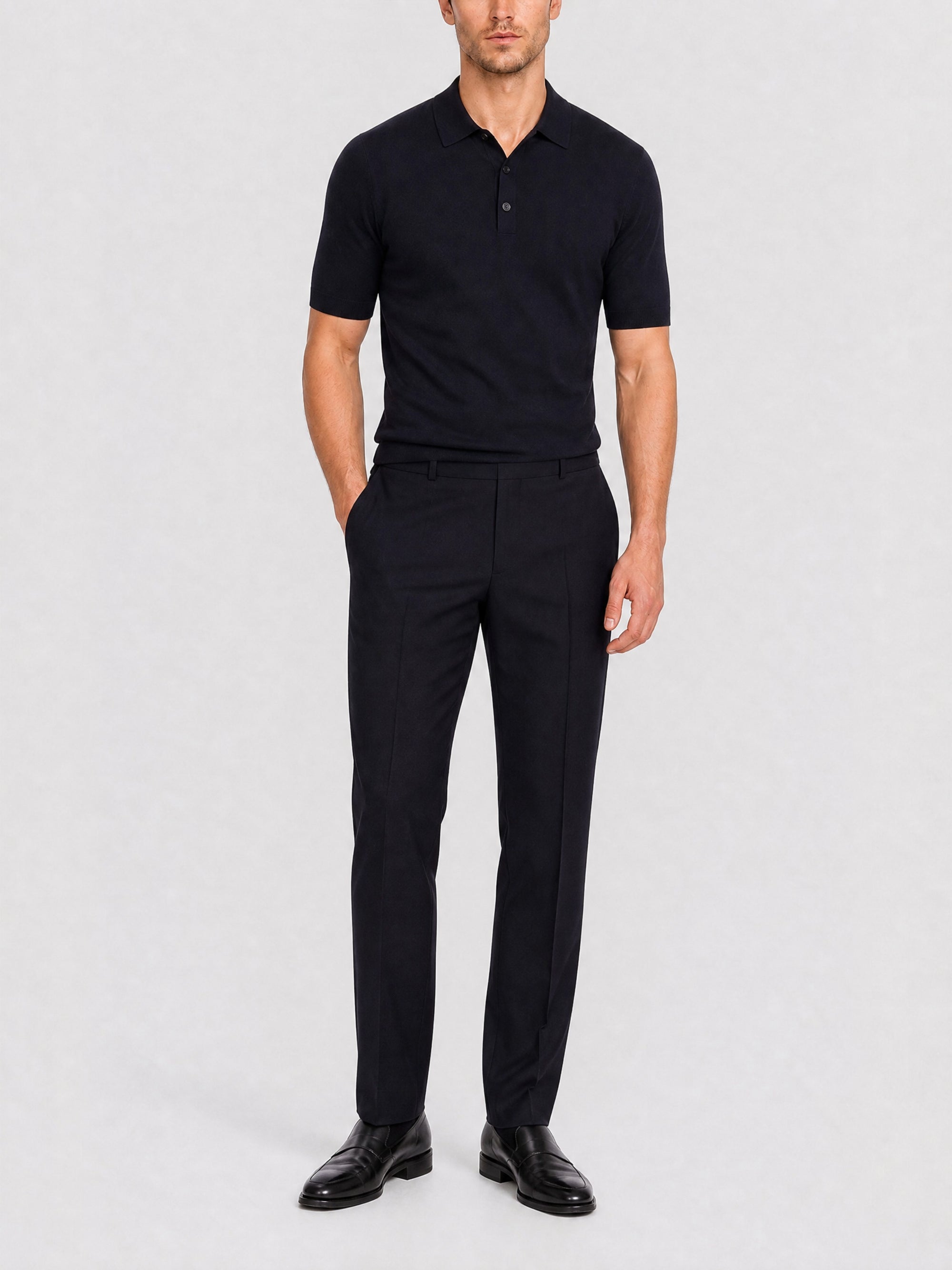 Pantalon de costume Slim en laine - Night Blue