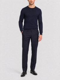 Pantalon de soirée coupe annéesen laine - Night Blue