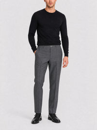 Pantalon détail métal en laine - Medium Grey