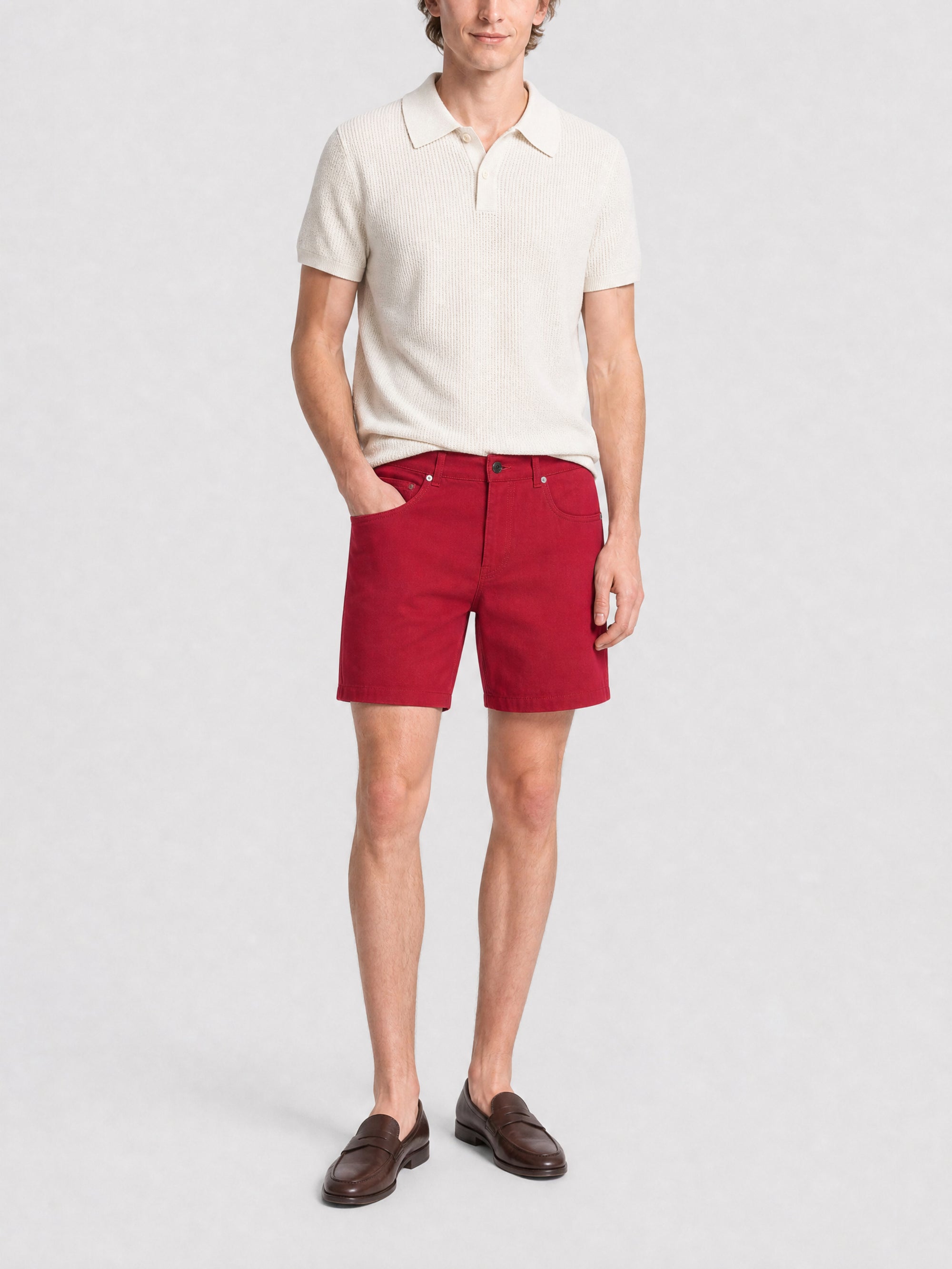 Short en jean - Dark Red