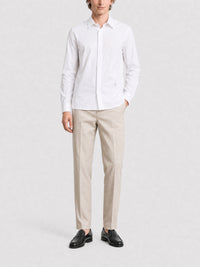 Chemise en popeline à détail 4G - White & Grey