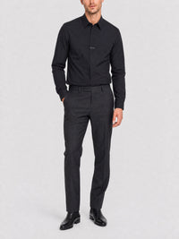 Chemise Metal bar coupe contemporaine - Black