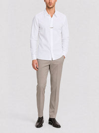 Chemise Metal bar coupe contemporaine - White