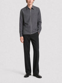 Chemise zippée en laine - Medium Grey