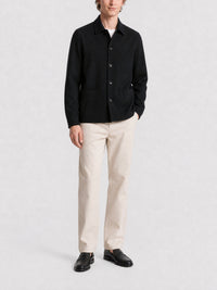 Surchemise en laine double face - Black