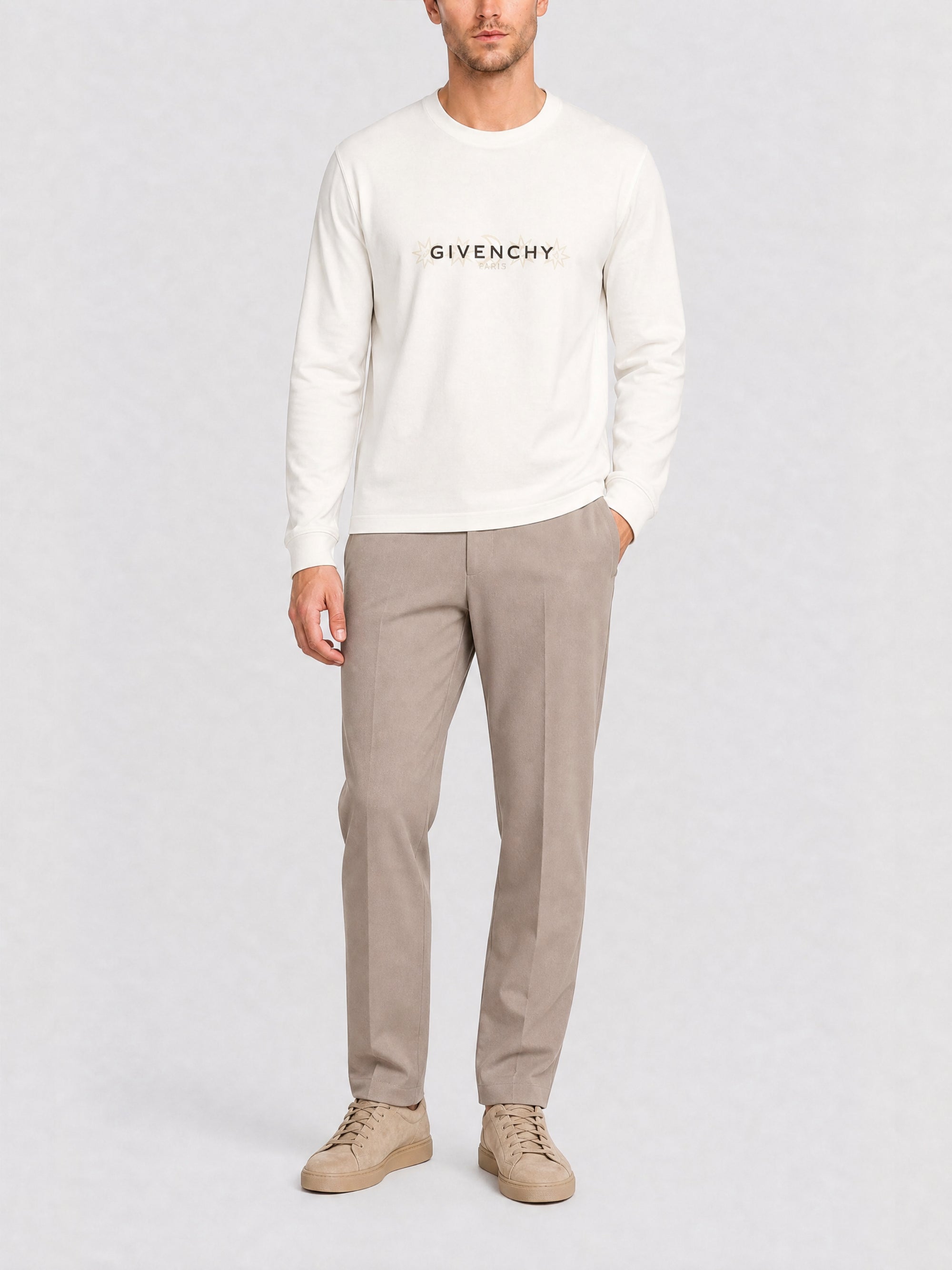 T-shirt Boxy manches longues - Ivory