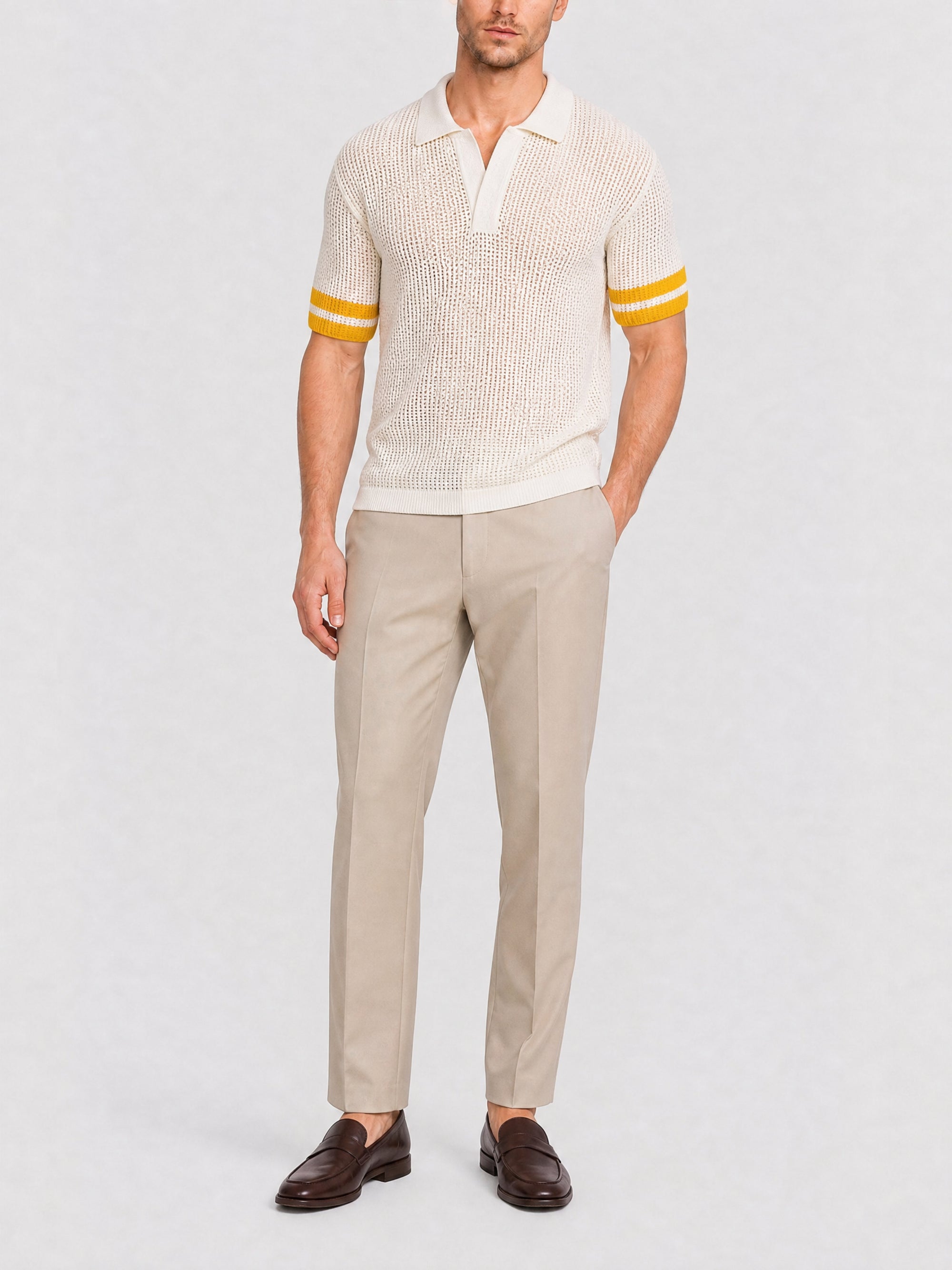 Polo en maille - Ivory