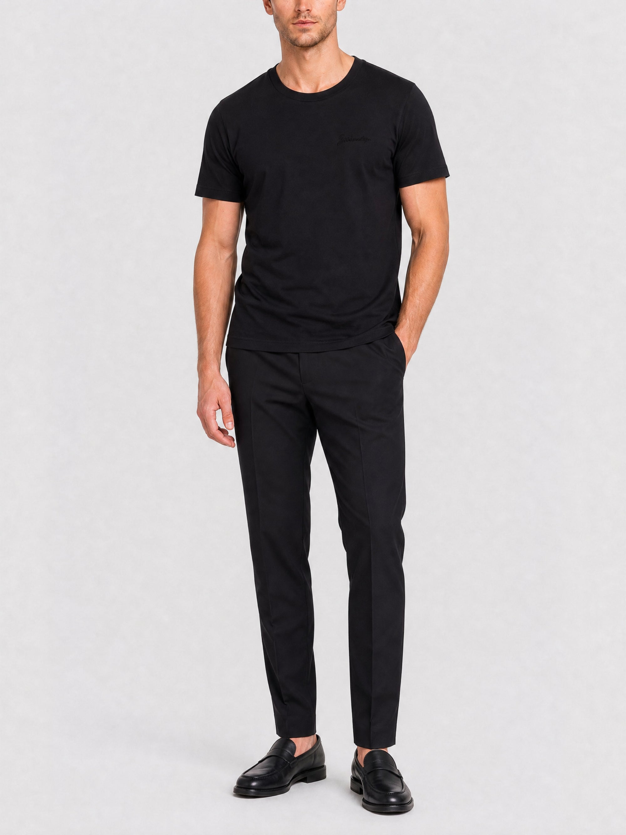 T-shirt coupe régulière - Black