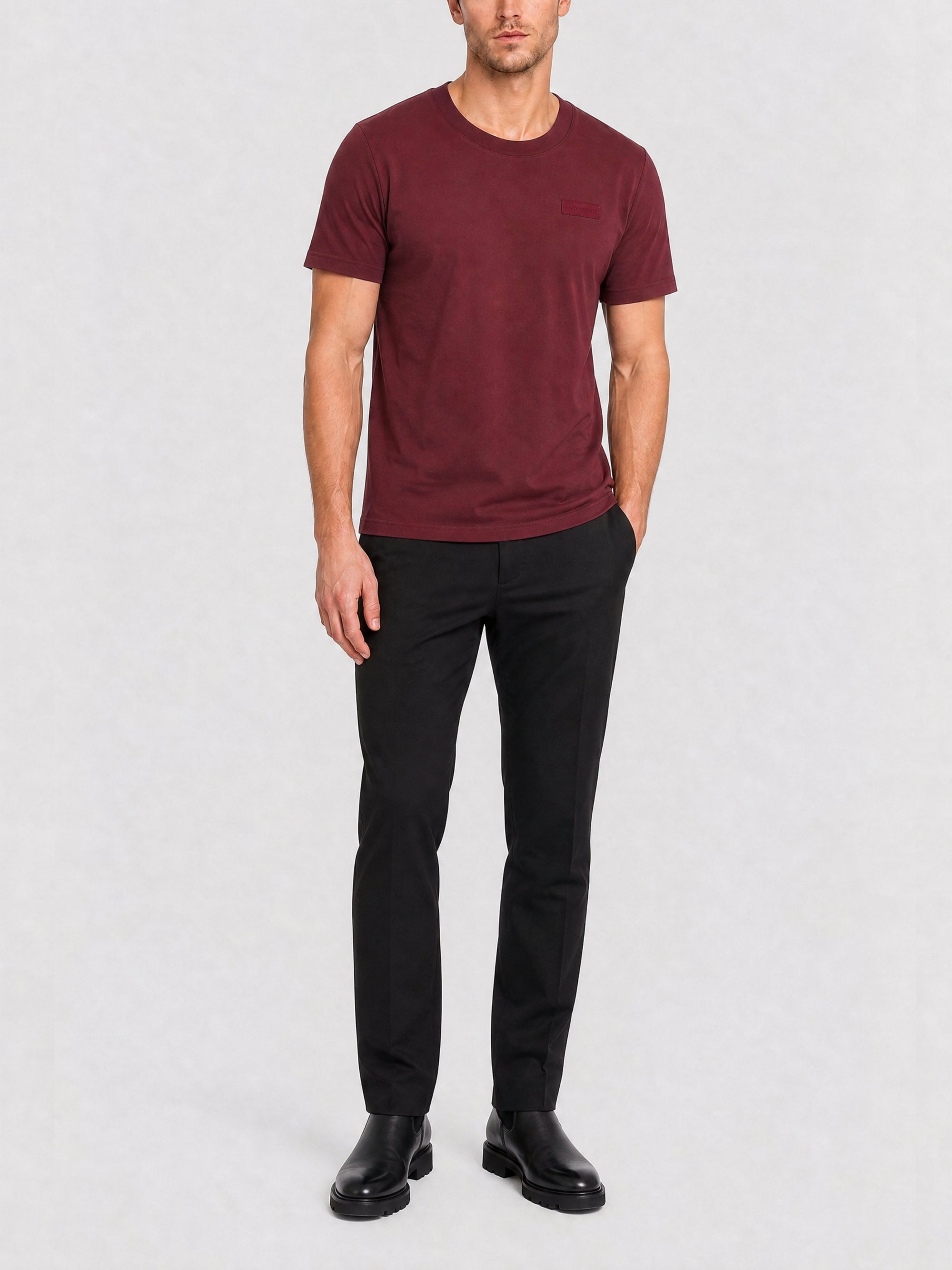 T-shirt coupe régulière - Burgundy