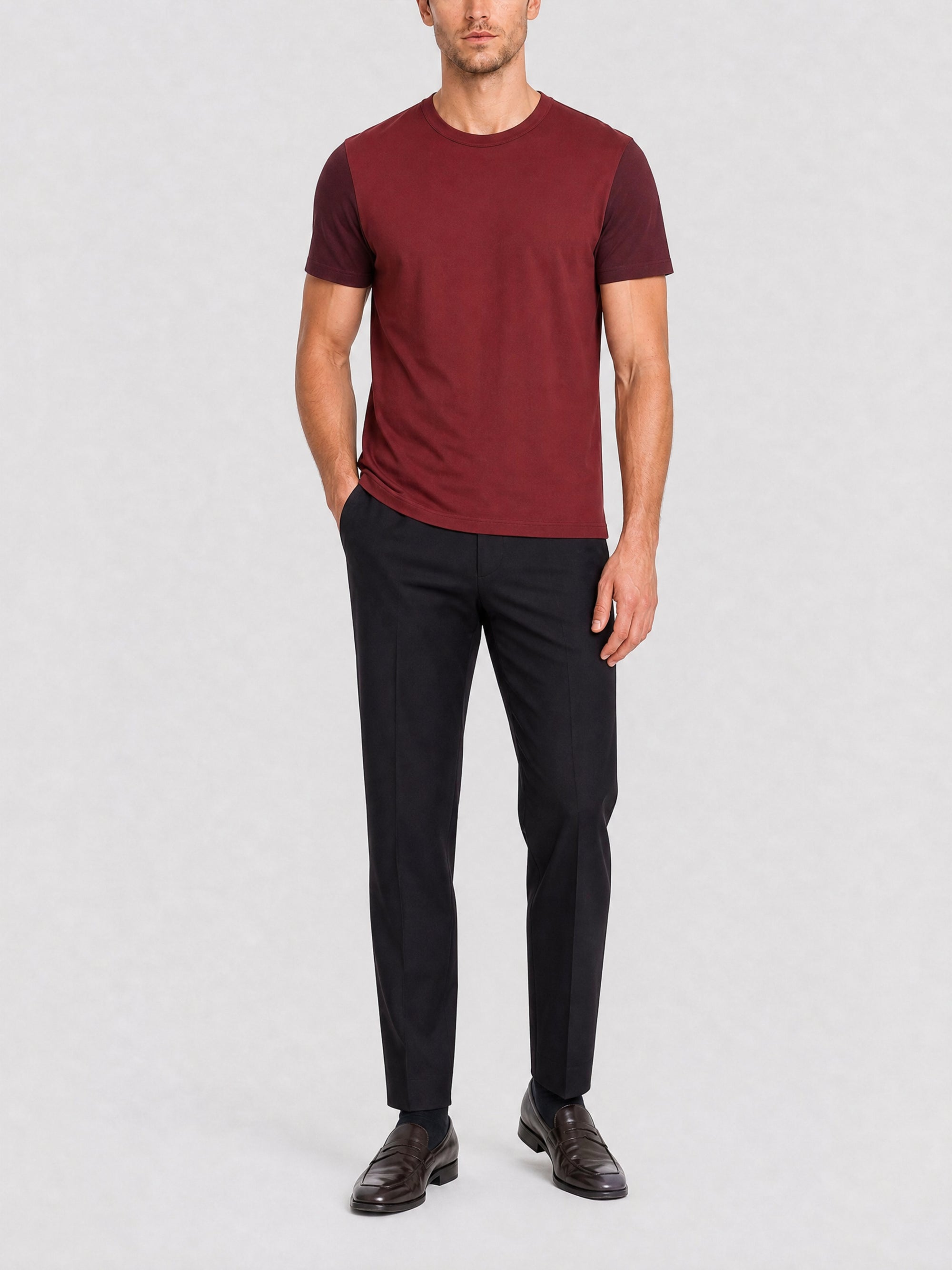 T-shirt coupe régulière - Burgundy