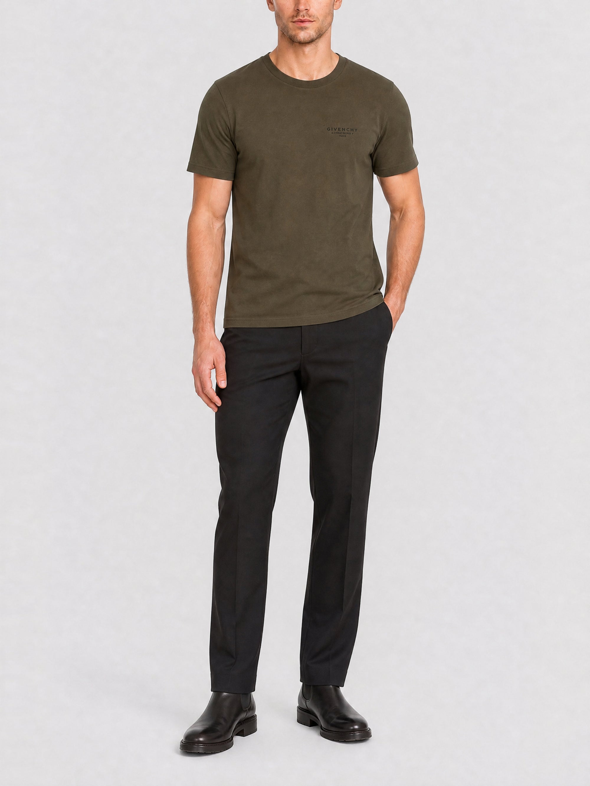 T-shirt coupe régulière - Kaki