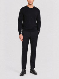 Pull avec broderie en laine et cachemire - Black