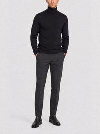Pull à col roulé en laine et cachemire - Black