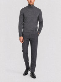 Pull à col roulé en laine et cachemire - Medium Grey