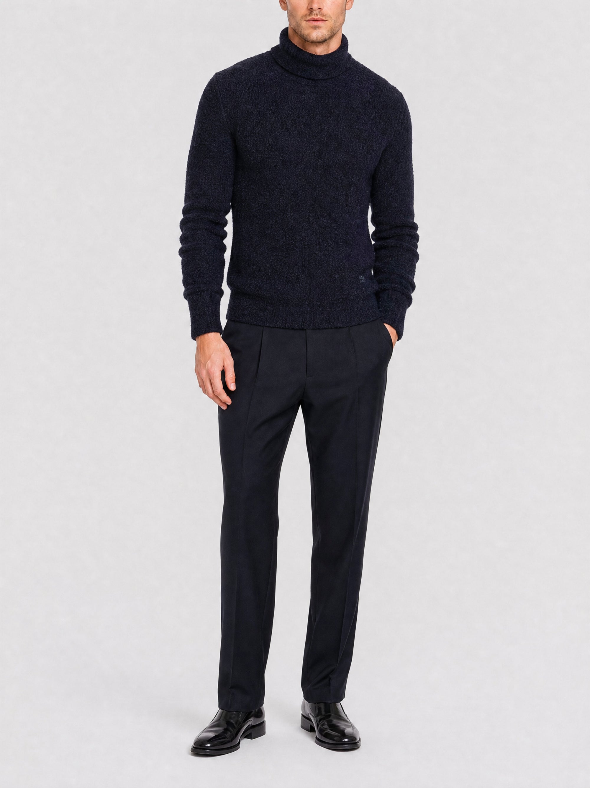 Pull à col montant - Dark Blue