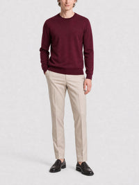 Pull col rond en mohair - Burgundy
