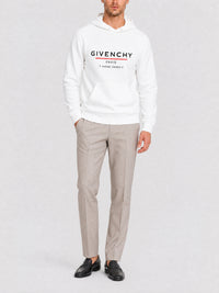 Sweat à capuche avec inscription - White