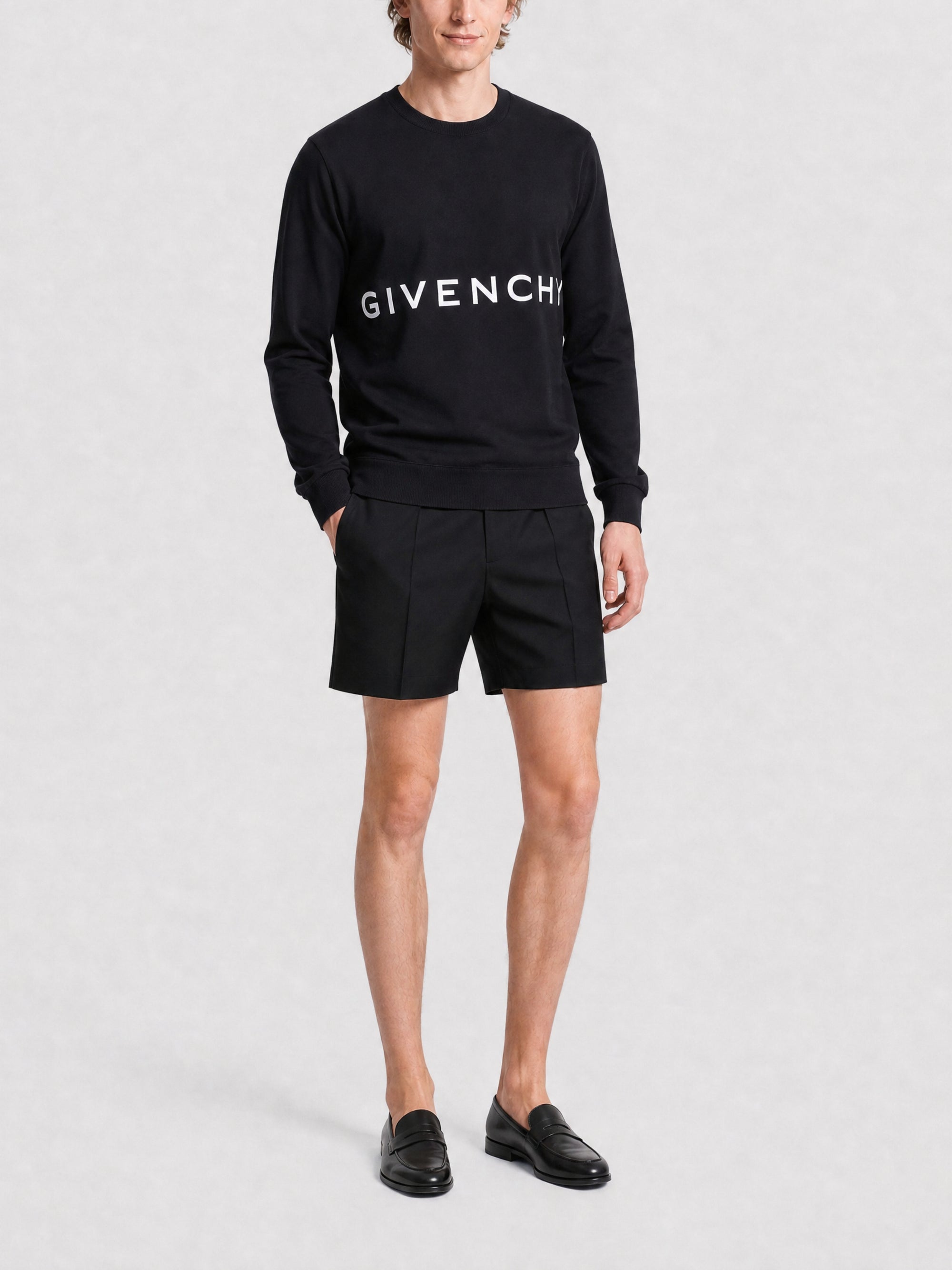 Sweat-shirt Slim Archetype en molleton - Black