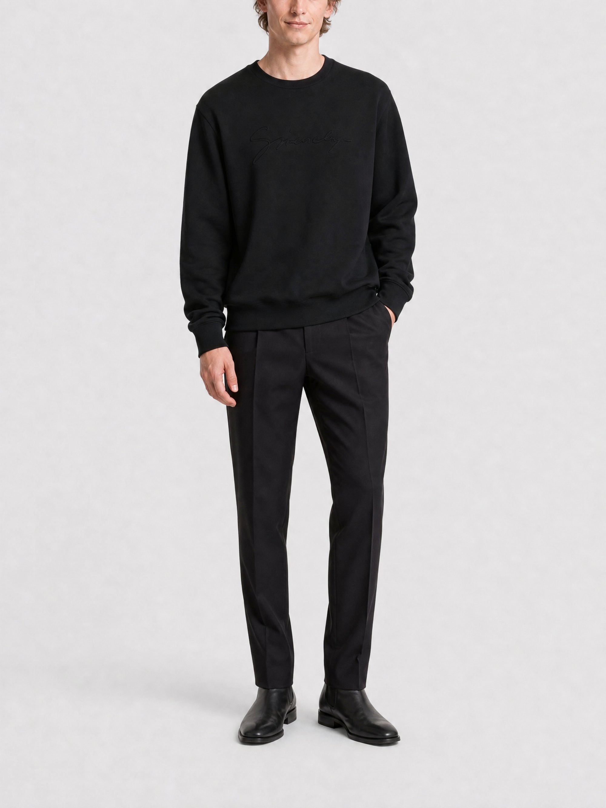 Sweat-shirt à capuche ample réfléchissant - Black