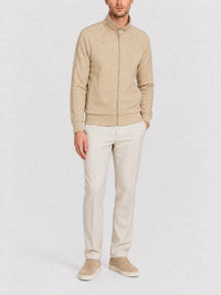 Sweat-shirt zippé Vintage - Beige Cappuccino