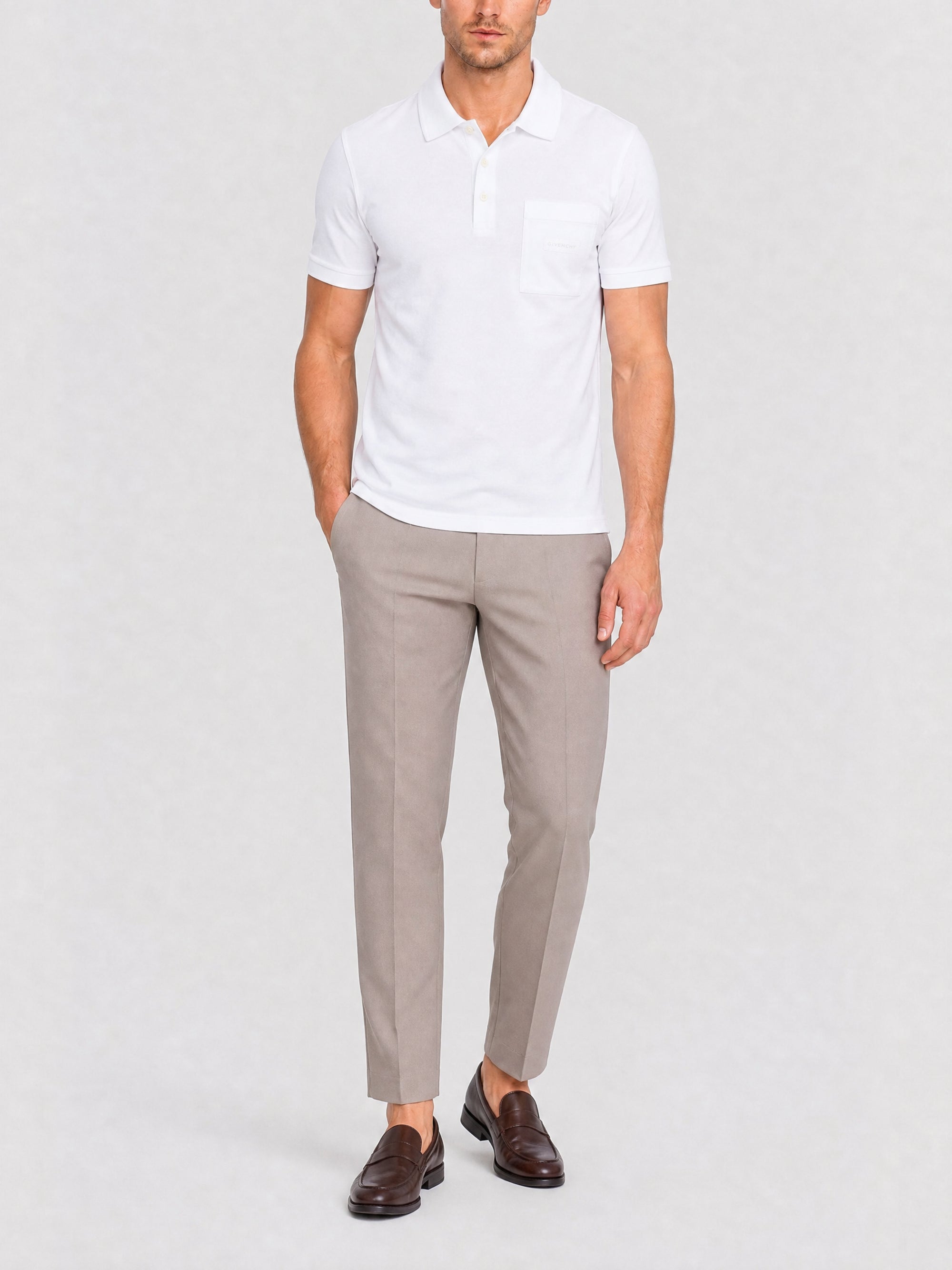 Polo manches courtes coupe régulière - White