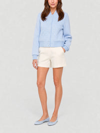 Veste varsity manches en maille - Pale Blue