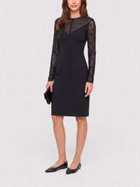 Robe bimatière à motif 4G - Black