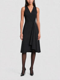 Robe portefeuille sans manches - Black