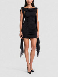 Mini-robe drapée - Black