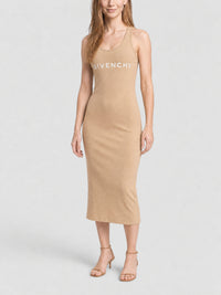 Robe débardeur à détail 4G - Beige Cappuccino