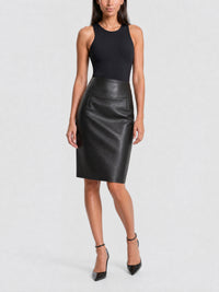 Jupe en cuir - Faded Black