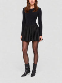 Jupe cercle en laine - Black