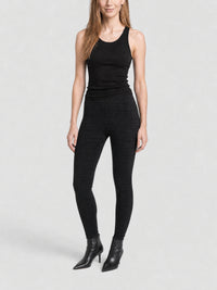 Legging stretch avec monogramme - Black