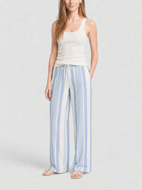 Pantalon et lin à rayures 4G - Blue & Off White