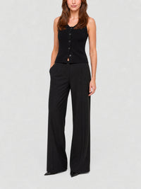 Pantalon tailleur en laine - Black