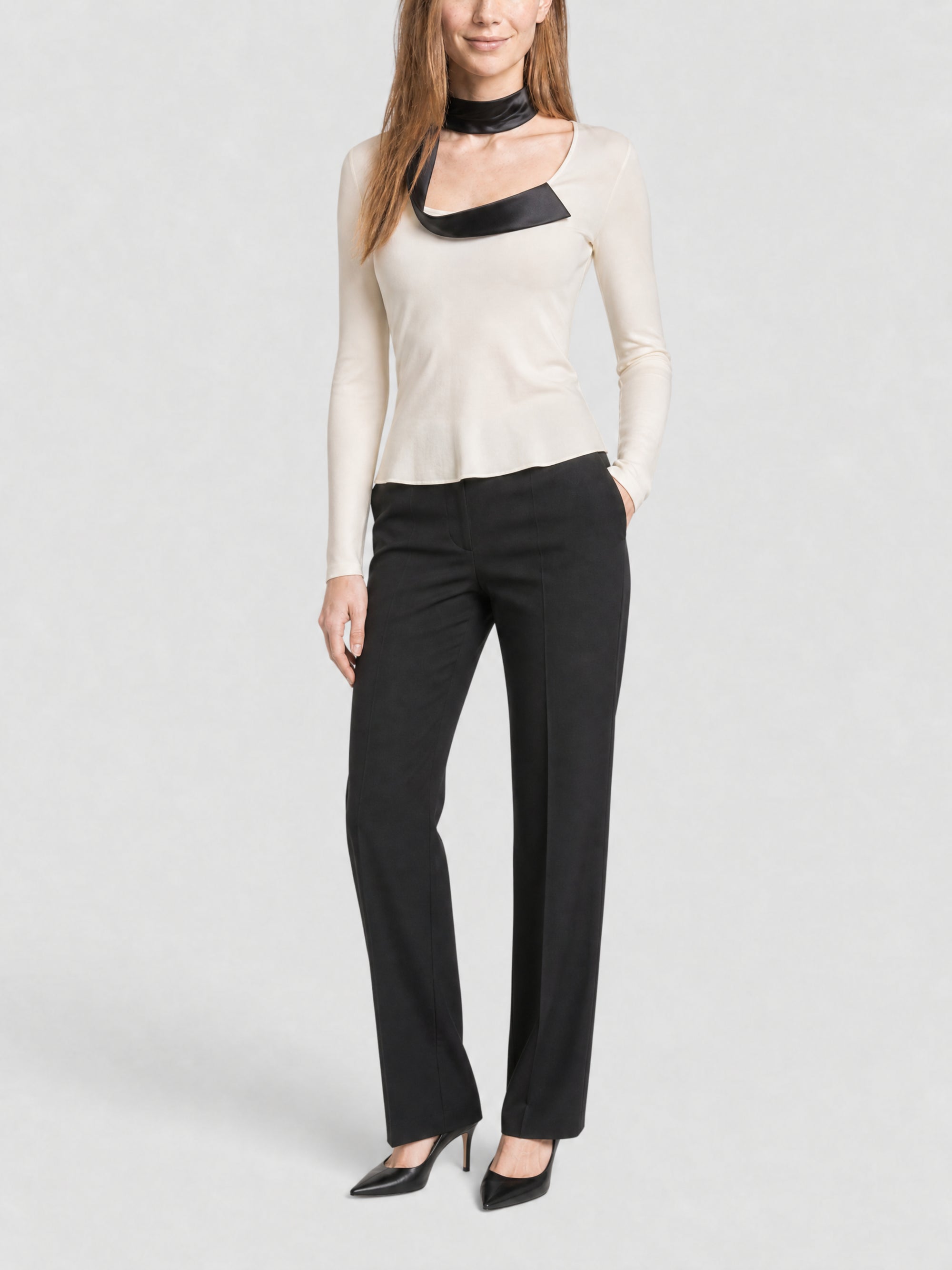 Top écharpe en cuir - Pale Golden