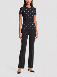 T-shirt double ajusté - Black & Ivory