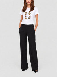 T-shirt monogramme 72 et sequins - White