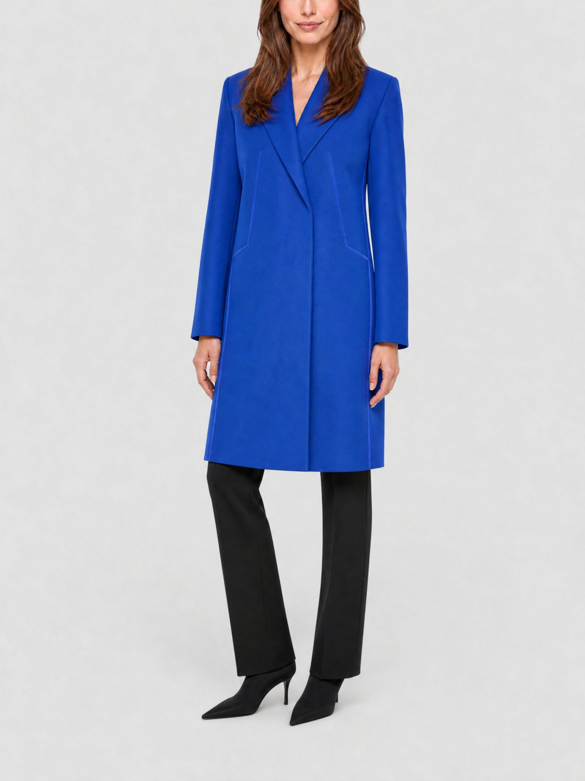 Manteau en satin de soie duchesse - Iris Purple