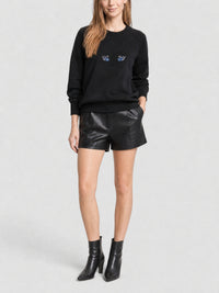Sweat-shirt Slim en molleton - Black