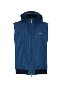 Gilet sans manches délavé - Bleu & Noir