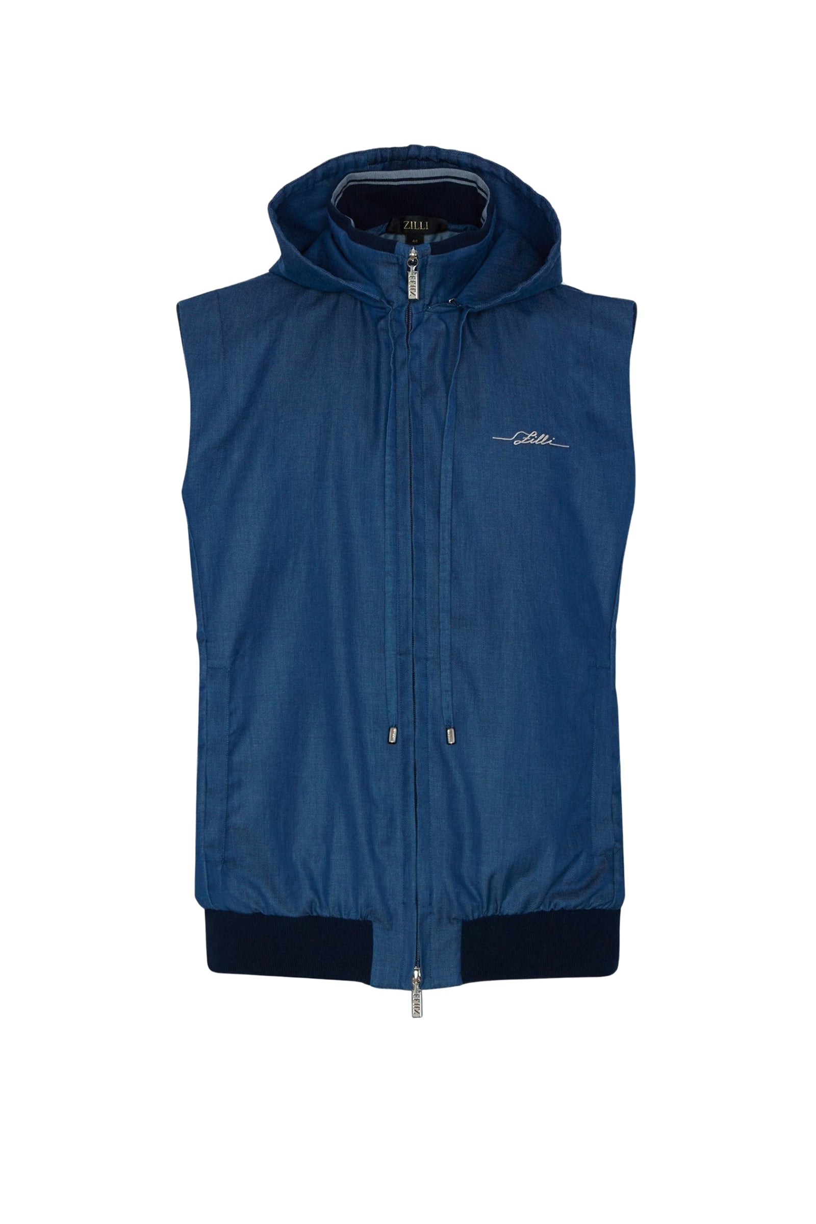 Gilet sans manches délavé - Bleu & Noir