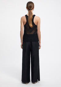 Pantalon large Gilbert en lin - Black