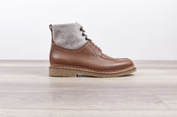 11qty NEW / Bottines GINKGO BOXING/FEUTRE HEVEA M - Cognac/Argile