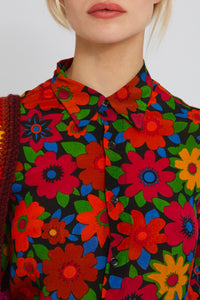 Blouse Girl coupe fluide - Flower