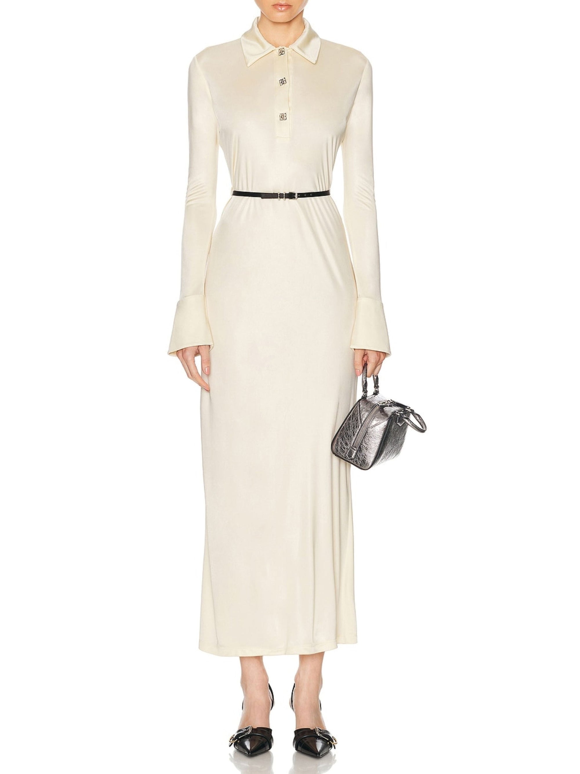RIB LONG VOYOU BELT DRESS