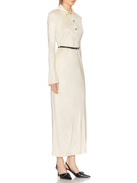 RIB LONG VOYOU BELT DRESS