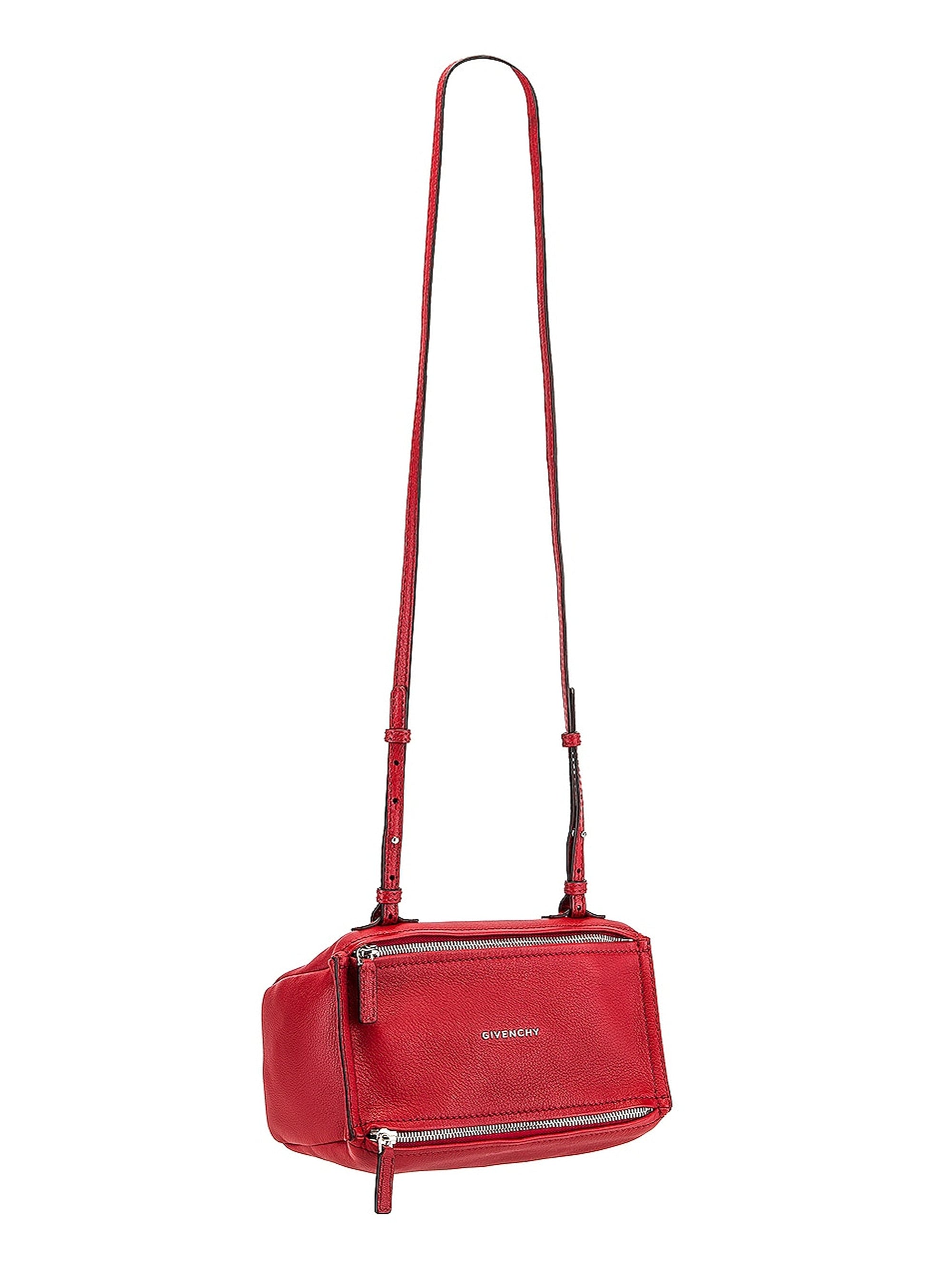 Sac Pandora petit modèle en cuir grainé - Vermillon
