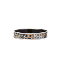 Bracelet Miss en émail et plaqué au rhodium - Noir & argent & orange