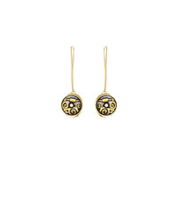 Luna Piccolissima earrings decorated with 18 carat gold and diamonds - Black, Gold & Silver